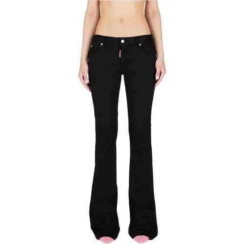 Schwarze Denim Jeans Flare Twiggy , Damen, Größe: S - Dsquared2 - Modalova