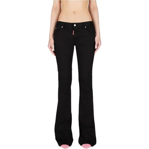 Schwarze Denim Jeans Flare Twiggy , Damen, Größe: XS - Dsquared2 - Modalova