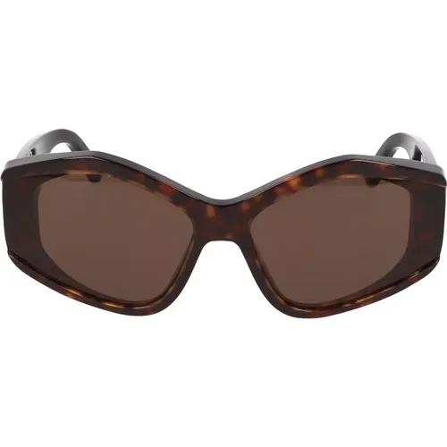 Rechteckige Acetat Sonnenbrille Bb0302S , Damen, Größe: 66 MM - Balenciaga - Modalova