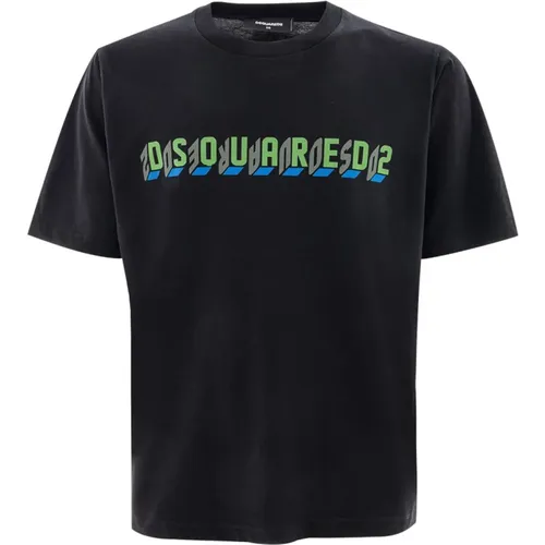 Logo Print T-Shirt , male, Sizes: XS - Dsquared2 - Modalova