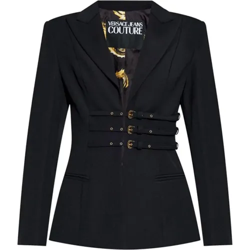 Blazer with Buckle Closure , female, Sizes: S - Versace Jeans Couture - Modalova