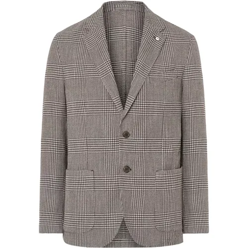 Blazers, male, , Size: M Checkered Jacket - L.b.m. 1911 - Modalova