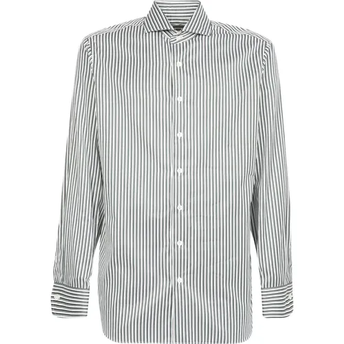 Striped print shirt , male, Sizes: S, 2XL, 3XL - Lardini - Modalova