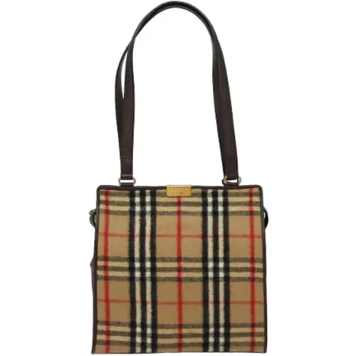 Pre-owned Tote Bags, female, , Size: ONE SIZE Pre-owned Wool shoulder-bags - Burberry Vintage - Modalova