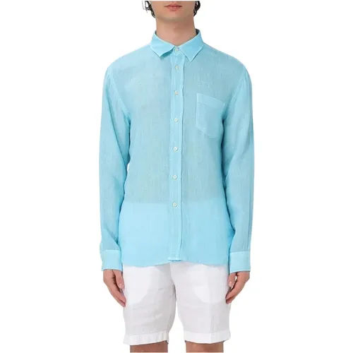 Casual Shirts, male, , Size: 2XL Classic Linen Shirt Long Sleeve - 120% lino - Modalova