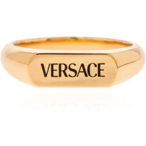 Rings, unisex, , Size: 57 MM Logo Ring - Versace - Modalova