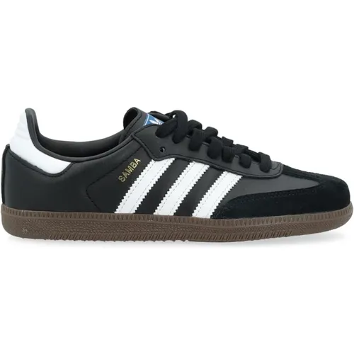 Leather Samba Sneaker , female, Sizes: 7 1/2 UK, 7 UK, 6 1/2 UK, 5 1/2 UK, 6 UK, 5 UK, 4 1/2 UK - adidas Originals - Modalova