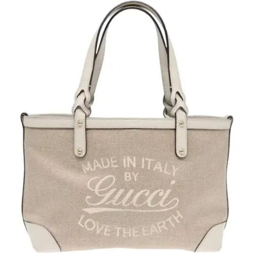 Pre-owned Tote Bags, female, , Size: ONE SIZE Pre-owned Canvas gucci-bags - Gucci Vintage - Modalova