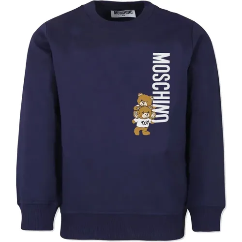 Vertikaler Logo Teddy Pullover - Moschino - Modalova