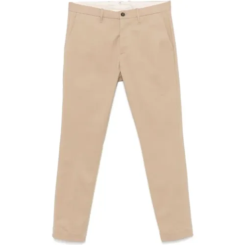 Chinos, male, , Size: M Cotton Blend Slim Cut Trousers - Nine In The Morning - Modalova