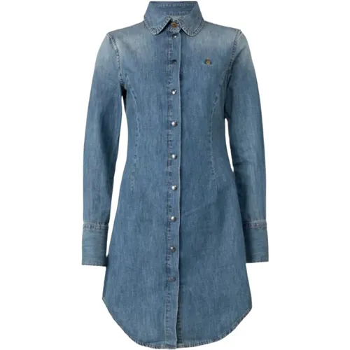 Blaues Denim Kleid Chic Stil , Damen, Größe: L - Vivienne Westwood - Modalova