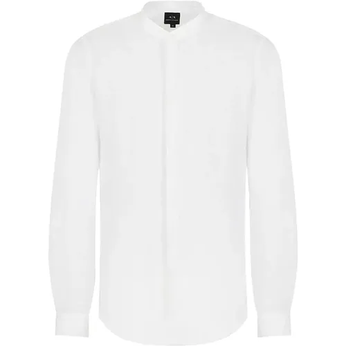 Weißes Hemd Elegant Modern Must-Have , Herren, Größe: XL - Armani Exchange - Modalova