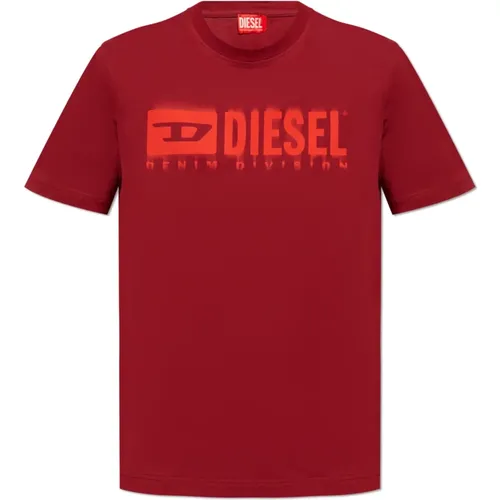T-Shirt mit Logo , Herren, Größe: S - Diesel - Modalova