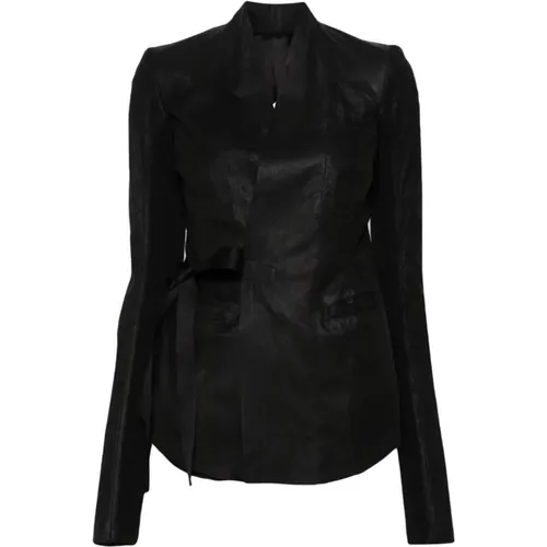 Leather Jacket - True to Size , female, Sizes: S, XS - Rick Owens - Modalova