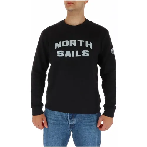 Schwarzer Langarm-Sweatshirt , Herren, Größe: S - North Sails - Modalova