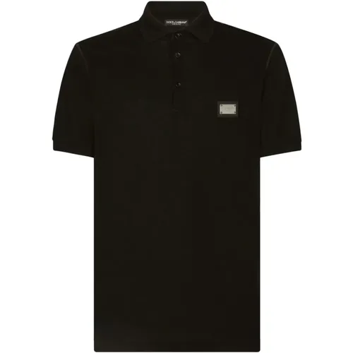 Schwarze T-shirts und Polos Kollektion , Herren, Größe: XL - Dolce & Gabbana - Modalova