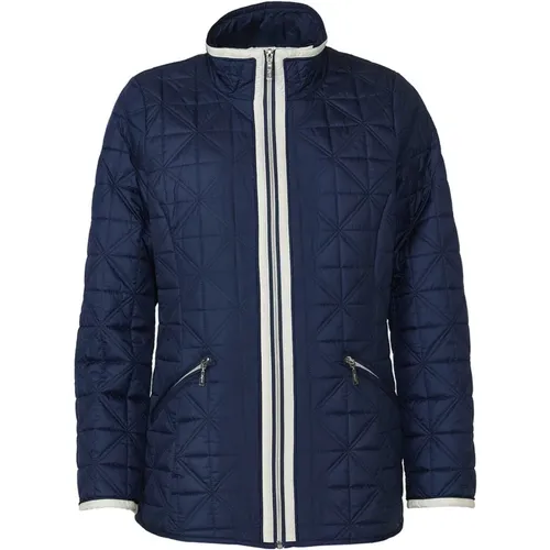 Light Jackets, female, , Size: 4XL Quilted Ghita Jacket Navy - Danwear - Modalova