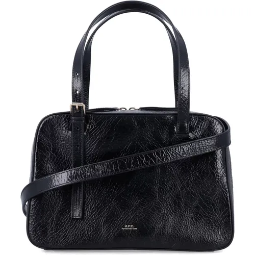 Handbags, female, , Size: ONE SIZE Handbag with Glossy Finish - A.p.c. - Modalova