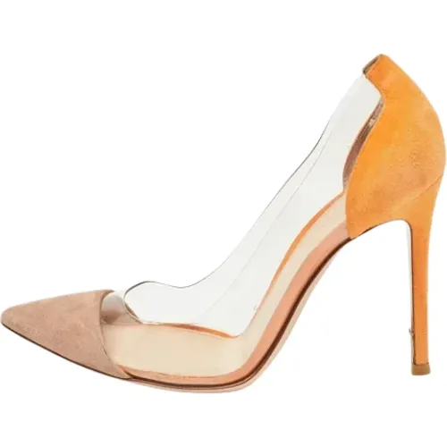 Pre-owned Pumps, female, , Size: 6 1/2 US Pre-owned Suede heels - Gianvito Rossi Pre-owned - Modalova