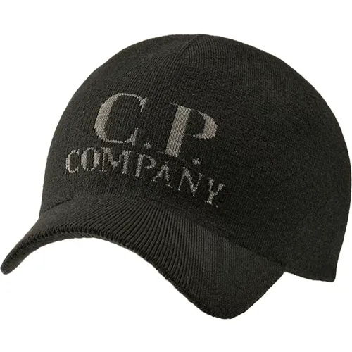 Caps, male, , Size: XL Merino Wool Logo Hat - C.P. Company - Modalova