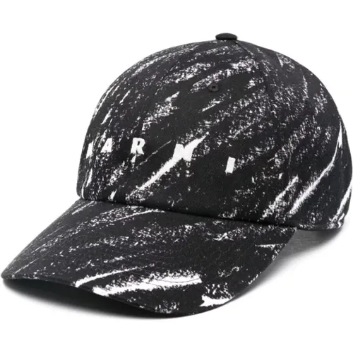 Caps, male, , Size: M Stylish Nero Hats for Men - Marni - Modalova