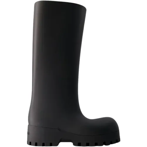 Rain Boots, female, , Size: 11 US Noir Bulldozer Boots - Synthetic Leather - Balenciaga - Modalova