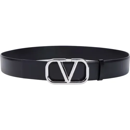 Nero Buckle Belt , male, Sizes: 105 CM, 100 CM - Valentino Garavani - Modalova