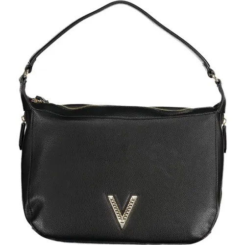 Schwarze Polyethylen-Schultertasche mit verstellbarem Riemen - Valentino by Mario Valentino - Modalova