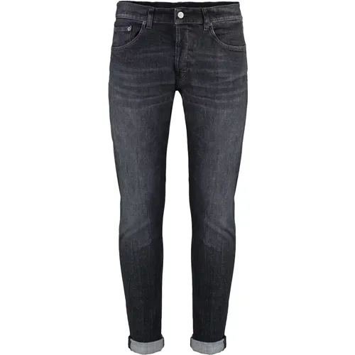 Stretch-Baumwolljeans mit gewaschenem Effekt - Dondup - Modalova