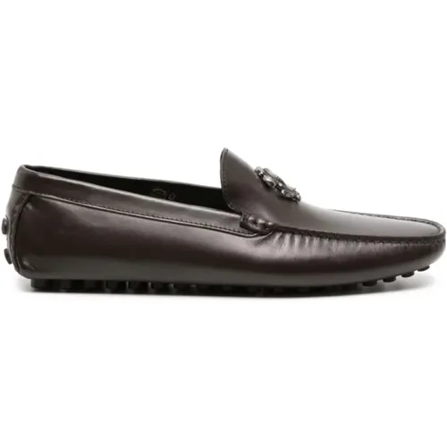 Leather Loafers for Casual Style , male, Sizes: 11 UK, 10 1/2 UK - Roberto Cavalli - Modalova