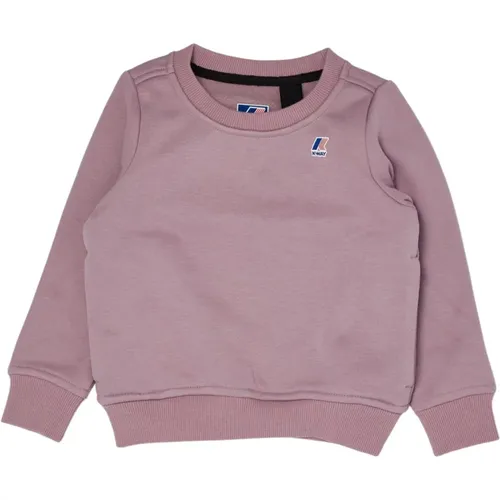 Lila Pullover Kinder Rundhalsausschnitt Langarm - K-way - Modalova