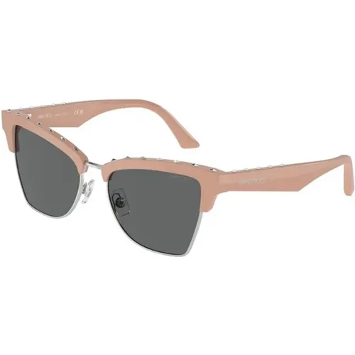 Rosa Frame, Dark Grey Lenses Sunglasses , unisex, Sizes: 54 MM - Jimmy Choo - Modalova