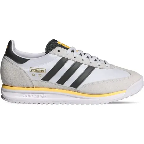 Weiße Ledersneakers mit Gold-Logo , Herren, Größe: 40 1/2 EU - Adidas - Modalova