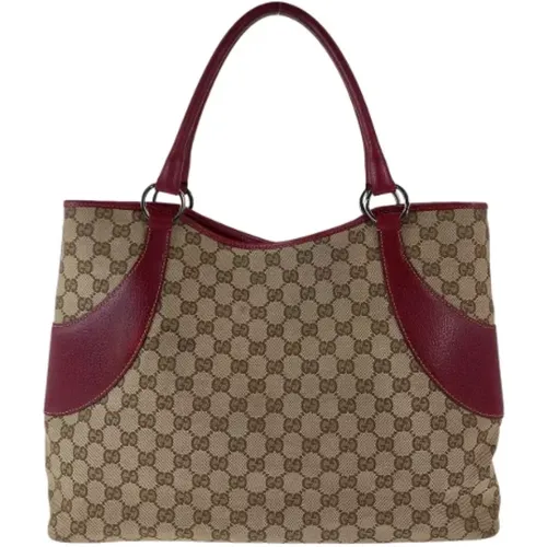 Pre-owned Tote Bags, female, , Size: ONE SIZE Pre-owned Canvas gucci-bags - Gucci Vintage - Modalova