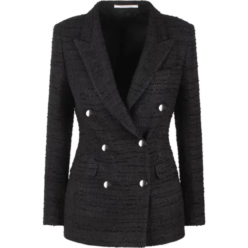 Tweed Double-Breasted Blazer , female, Sizes: L, M - Tagliatore - Modalova
