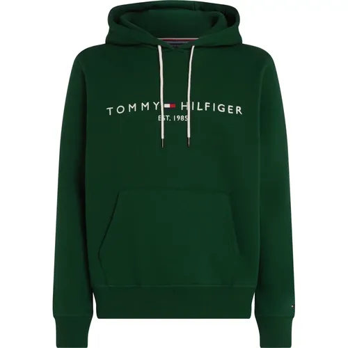 Grüner Hoodie Sweatshirt Casual Stil , Herren, Größe: XL - Tommy Hilfiger - Modalova