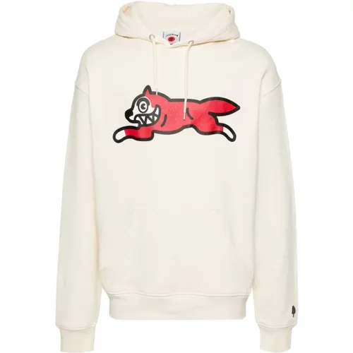 Weißer Pullover mit Kapuze und Logo-Print , Herren, Größe: S - ICECREAM - Modalova