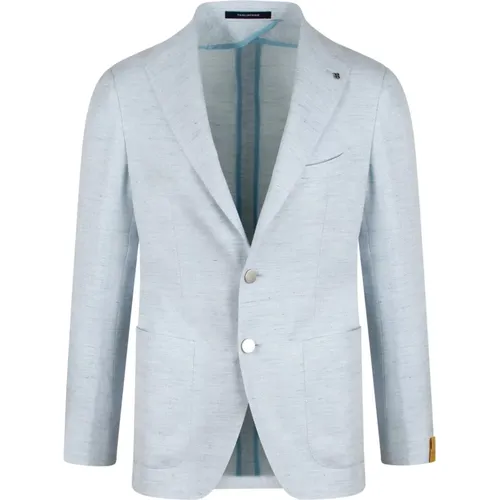 Herringbone Linen Cotton Blend Blazer , male, Sizes: L, S - Tagliatore - Modalova