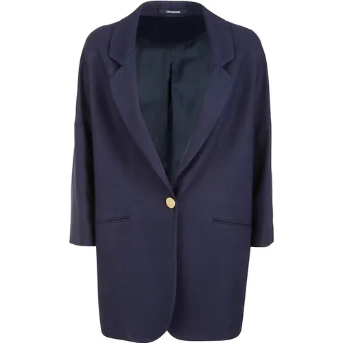 Blazers, female, , Size: S Single-Breasted Blazer - Tagliatore - Modalova