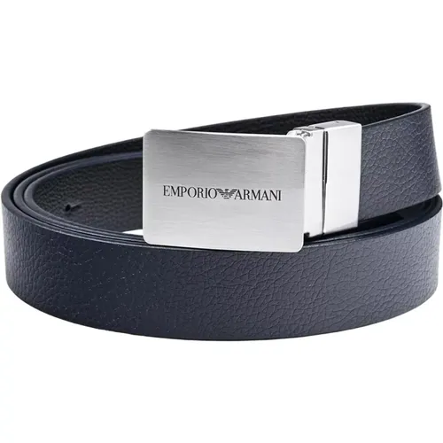 Reversible Leather Belt High Quality , male, Sizes: ONE SIZE - Emporio Armani - Modalova