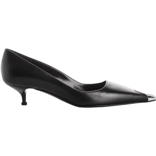 Silberne Pumps mit Metallischer Spitze , Damen, Größe: 38 1/2 EU - alexander mcqueen - Modalova