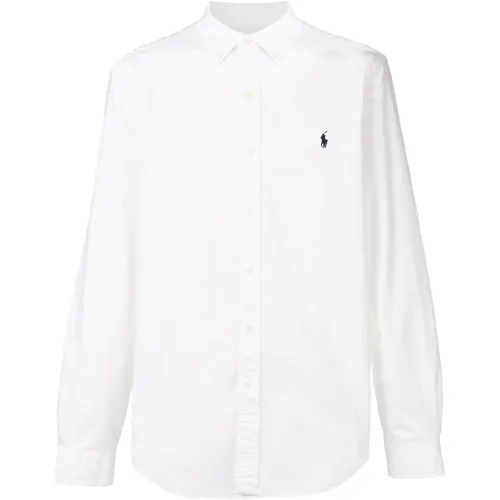 Weißes Oxford-Sportshirt , Herren, Größe: L - Polo Ralph Lauren - Modalova