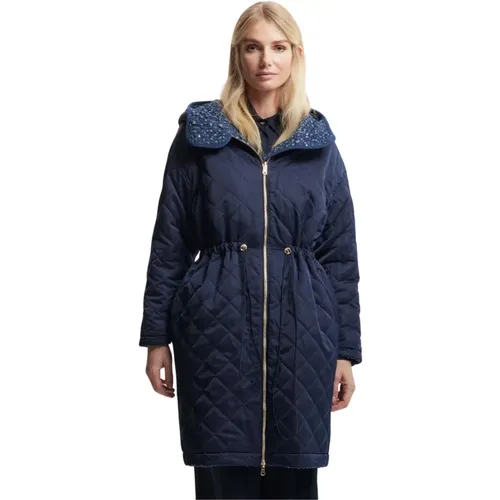 Doppelseitige Jacke mit Kordelzug , Damen, Größe: S - Kocca - Modalova