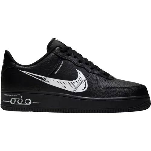 Schwarze Air Force 1 Low Sneakers , Herren, Größe: 38 1/2 EU - Nike - Modalova