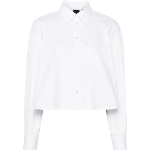 Cotton Poplin Classic Shirt , female, Sizes: M, S, XS - pinko - Modalova