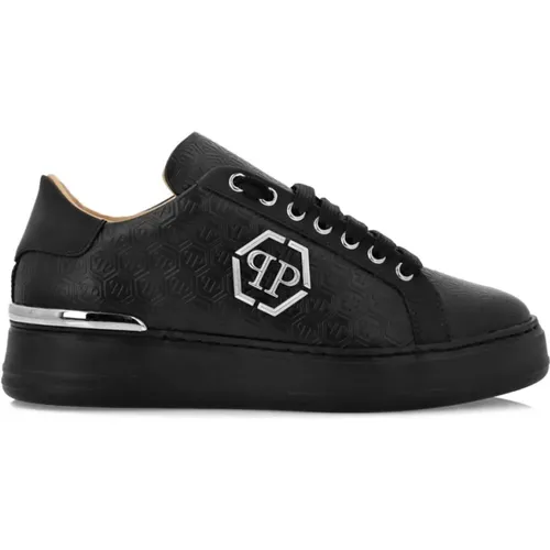 Sneakers, male, , Size: 7 US Monogram Low-Top Sneakers - Philipp Plein - Modalova