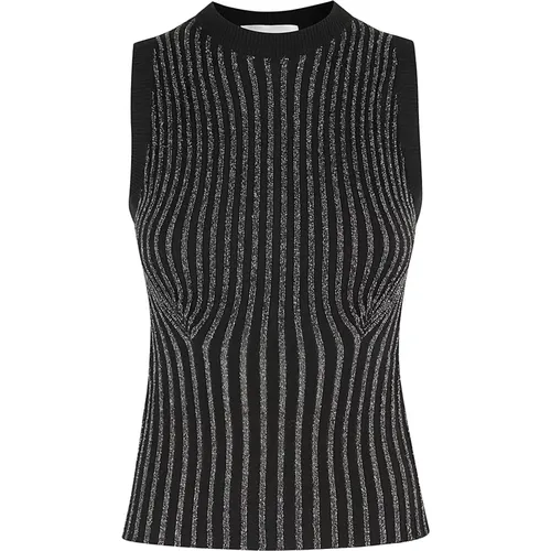 Glitzer Tank Top , Damen, Größe: S - DES PHEMMES - Modalova