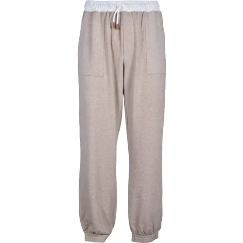 Sweatpants, male, , Size: 2XL Cotton Blend Casual Pants - Eleventy - Modalova