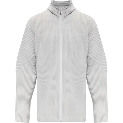 Pleated sweatshirt with standing collar , male, Sizes: XL, L, M - Issey Miyake - Modalova