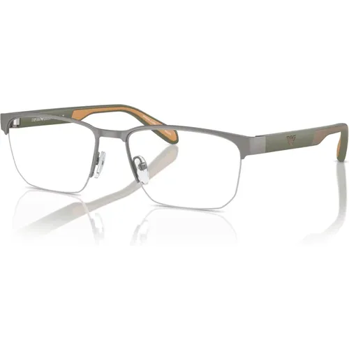 Glasses, unisex, , Size: 54 MM Stylish Eyewear Frames in Matte Green - Emporio Armani - Modalova